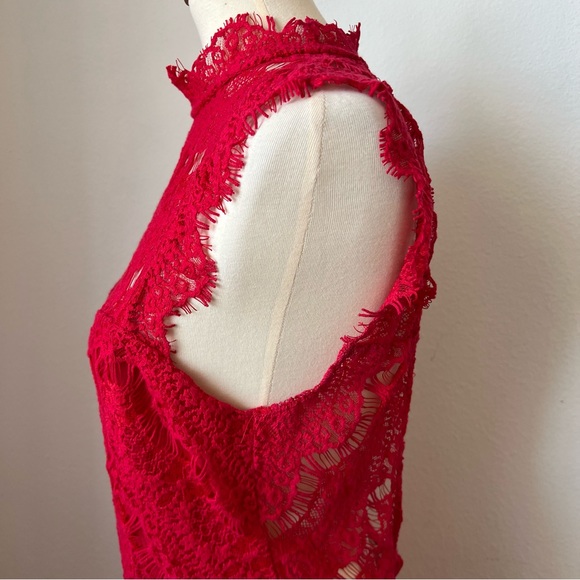 NWT Free People Red Lace Dress - Picture 5 of 13